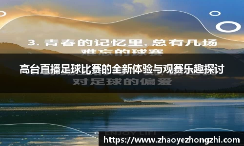 高台直播足球比赛的全新体验与观赛乐趣探讨